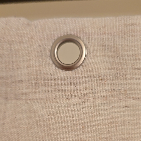 Cream Ruffled Shower Curtain - Picture 3 of 3